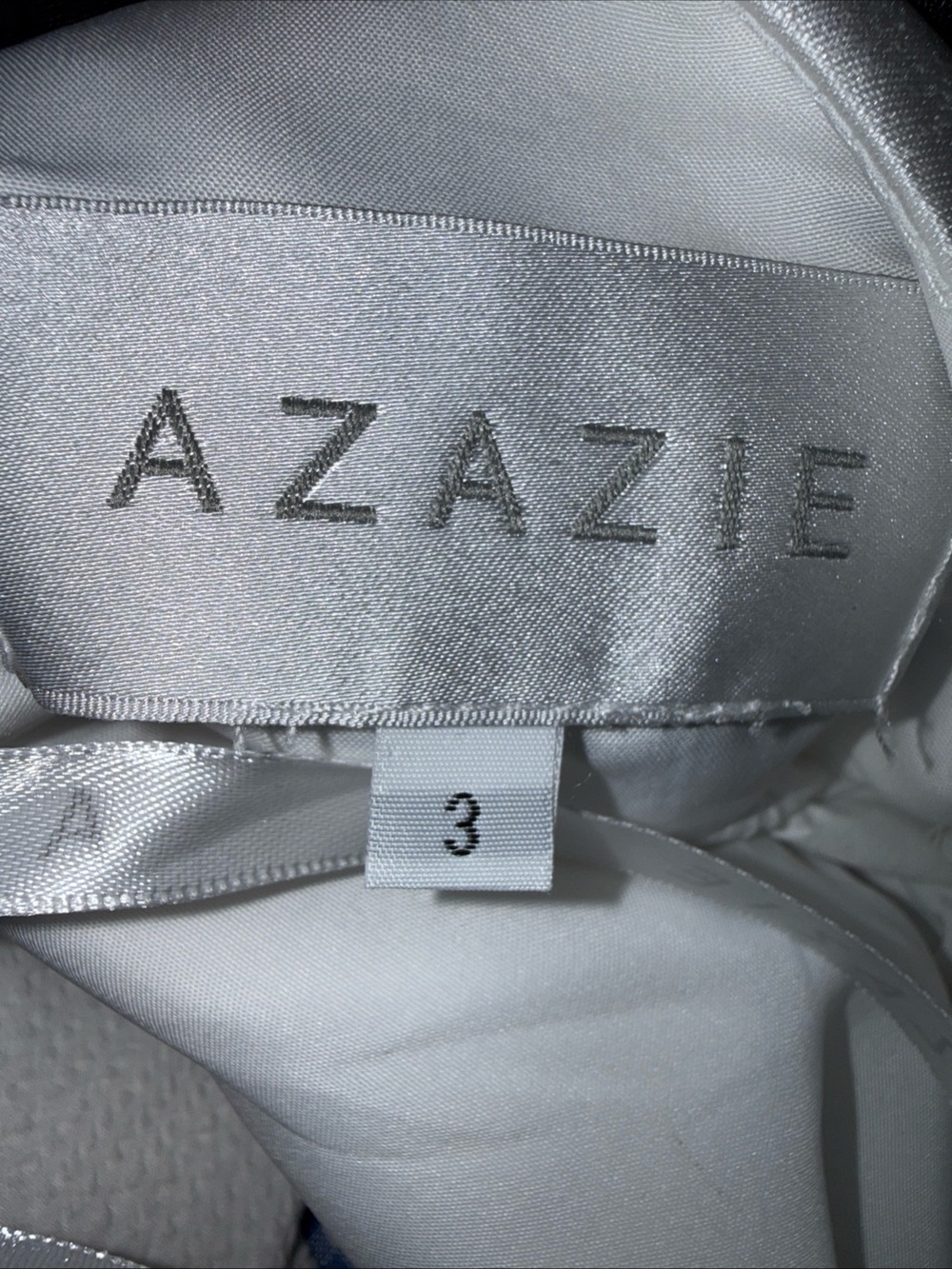 Azazie White Satin Dress with Branded Label. Sisters size 3 and a size 6